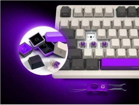 Klávesnice Lorgar KBP70TKLW, TKL, CZ černá/červená Klávesnice Lorgar KBP70TKLW detail kláves RGB
