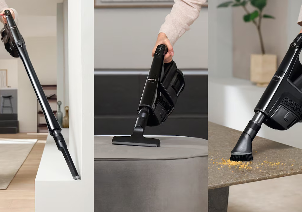 Tyčový vysavač Miele Triflex HX3 Hardfloor Casa šedá Tyčový vysavač Miele Triflex HX3 3 v 1