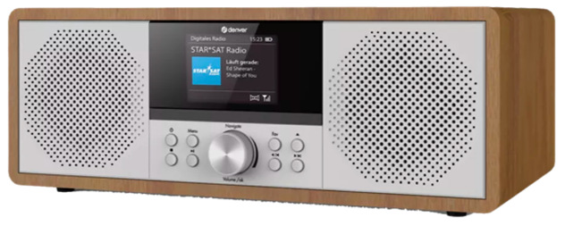 Internetové rádio s DAB+/CD Denver MIR-270DW, hnědé
