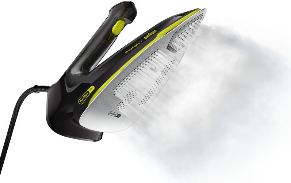 Parní žehlička Braun FreeStyle 7 s technologií FreeGlide 3D a silným parním výkonem při žehlení