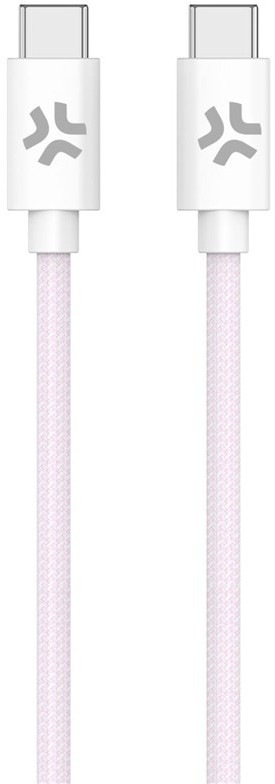 Kabel Celly USB-C/USB-C, opletený (bavlněný) o výkonu 60 W a délce 1,5 m