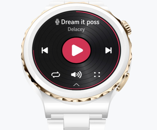 Chytré hodinky Huawei Watch GT3 Pro 43 mm - Gold Bezel White Ceramic Case + White Ceramic Strap