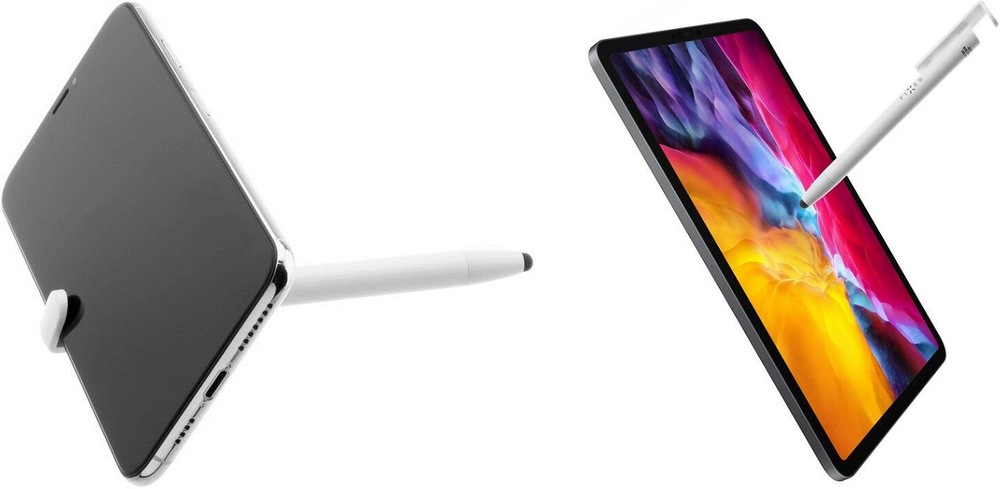 Stylus FIXED Pen 3v1, propiska a stojánek bílý FIXED Pen 3 v 1