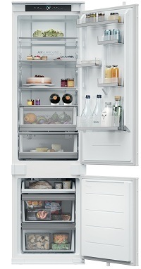 vestavná lednice haier EHBQW5519E otevřená zepředu
