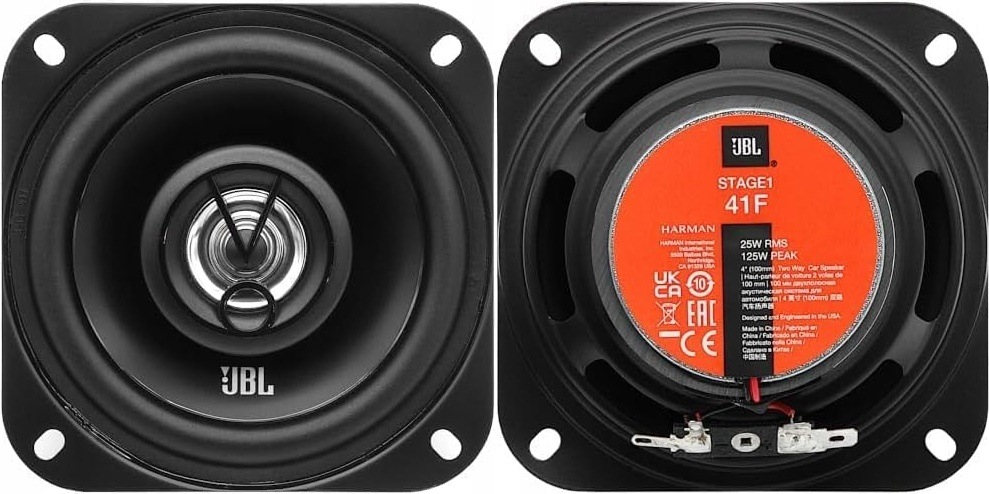 Reproduktory JBL Stage1 41F černé Přední a zadní strana autoreproduktorů JBL Stage1 41F
