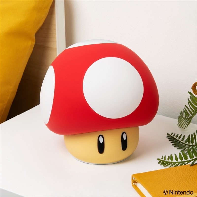 Dekorativní LED Paladone Super Mario světlo SquishyGlo Houba bílé/červené