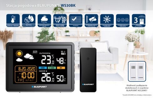 Meteorologická stanice Blaupunkt WS30BK černá Blaupunkt WS30BK, černá