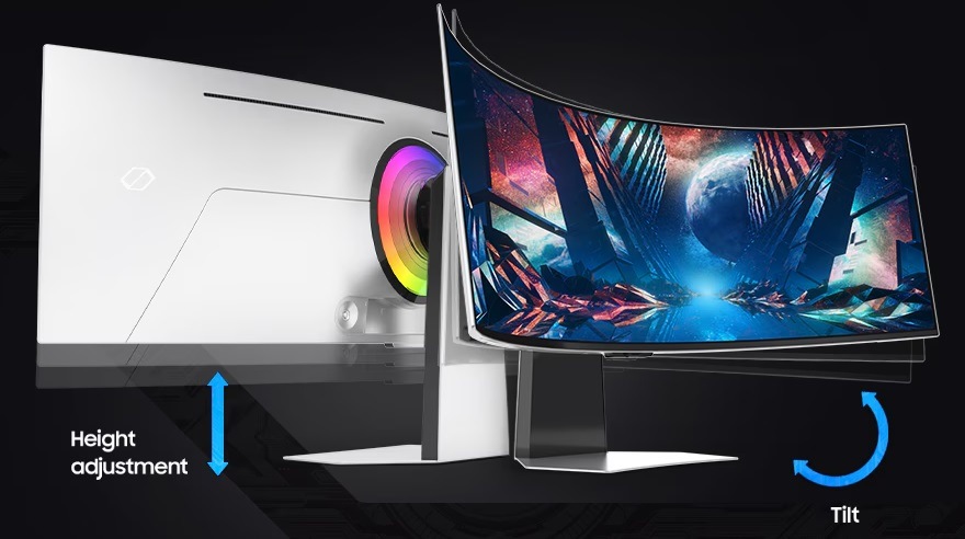 Herní monitor Samsung Odyssey OLED G9 stříbrný