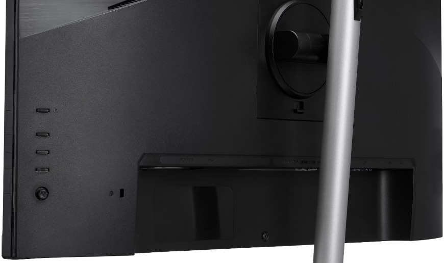 Monitor Acer Vero CB272P6bipr černý Detail zad obrazovky Acer Vero CB272P6bipr s porty