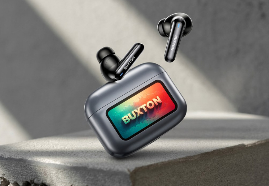 Sluchátka Buxton BTW 9600, Wintage šedá Stylové pouzdro a příjemná bezdrátová sluchátka Buxton BTW 9600 Wintage
