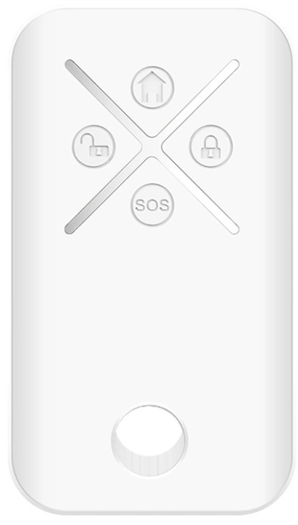 Bezdrátová klíčenka alarmu iGET SECURITY M6-4G Premium s tlačítky režimů a SOS