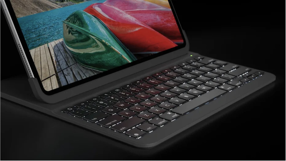 Pouzdro na tablet Logitech Slim Folio Pro na Apple iPad Pro 12.9" (3. a 4. gen.) UK šedé Pouzdro na tablet Logitech Slim Folio Pro na Apple iPad Pro 12.9" (3. a 4. gen.) UK šedé