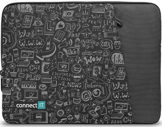 Pouzdro na notebook Connect IT Doodle 13.3" černé