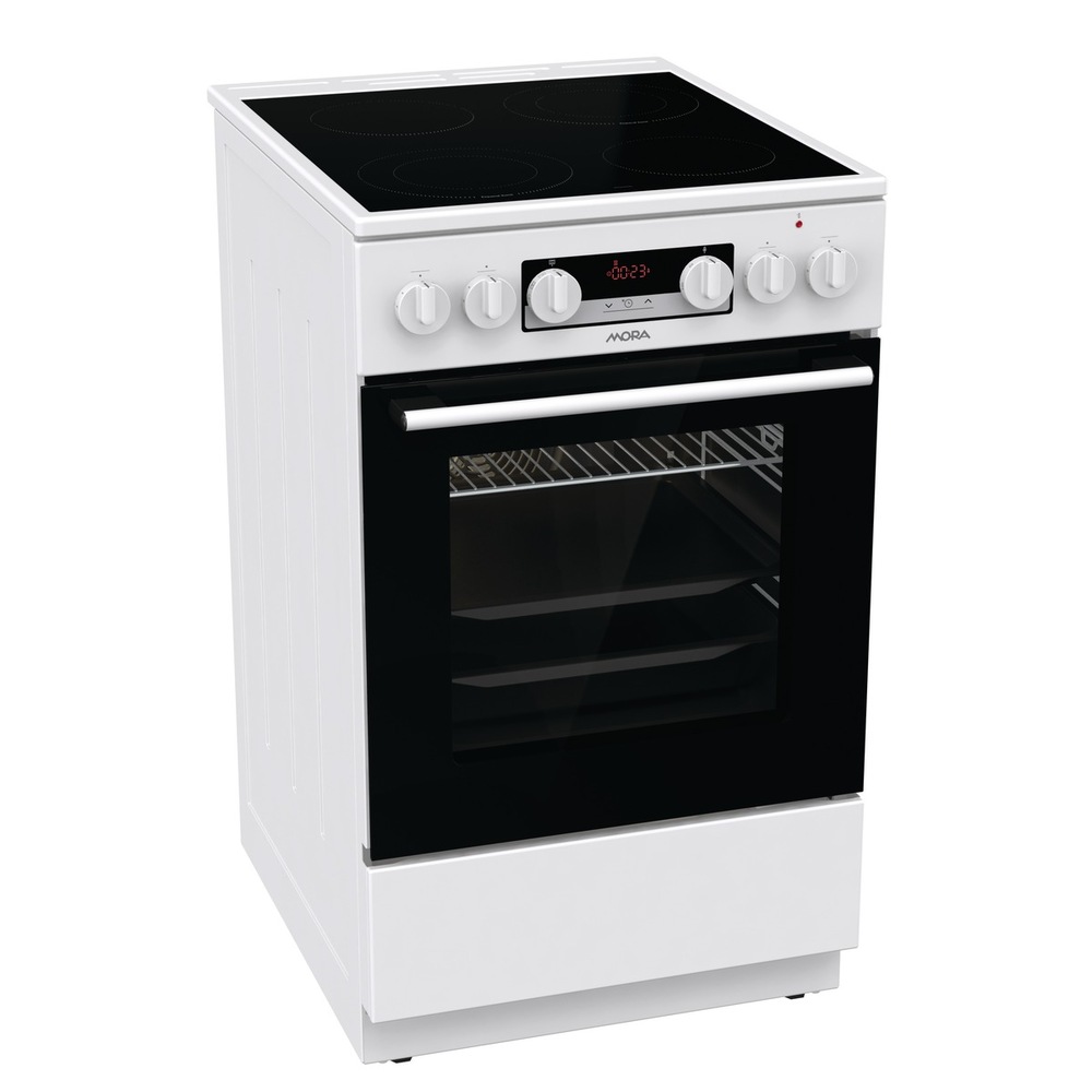 Sklokeramický sporák Mora C 8678 BW bílý E50 Mora C 8678 BW