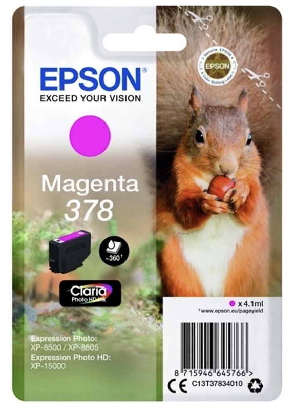 Inkoustová náplň Epson 378, 360 stran purpurová
