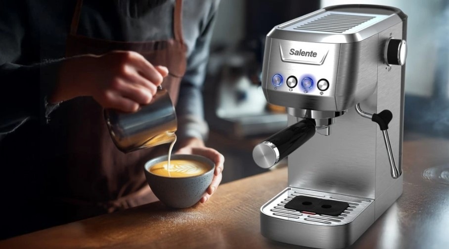 Pákový kávovar Salente Coffio nerez