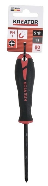 Šroubovák Kreator s magnetickým hrotem PH1, délka 80 mm
