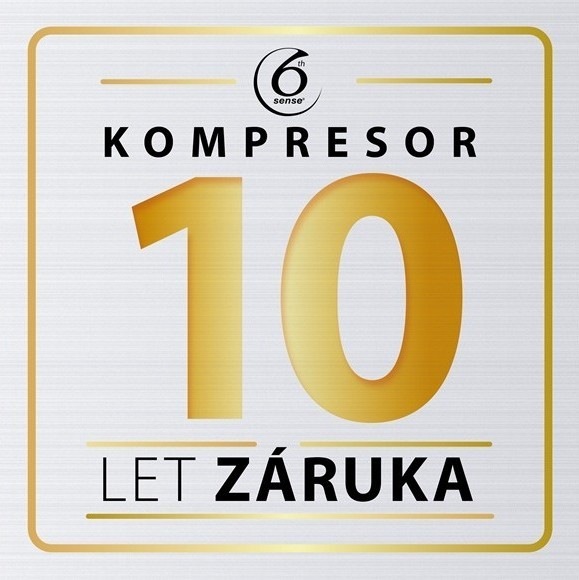 Detail obrázku záruky 10 let na kompresor.