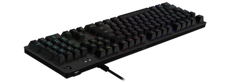 Klávesnice Logitech Gaming G512, RGB, GX Red (lineární), US černá