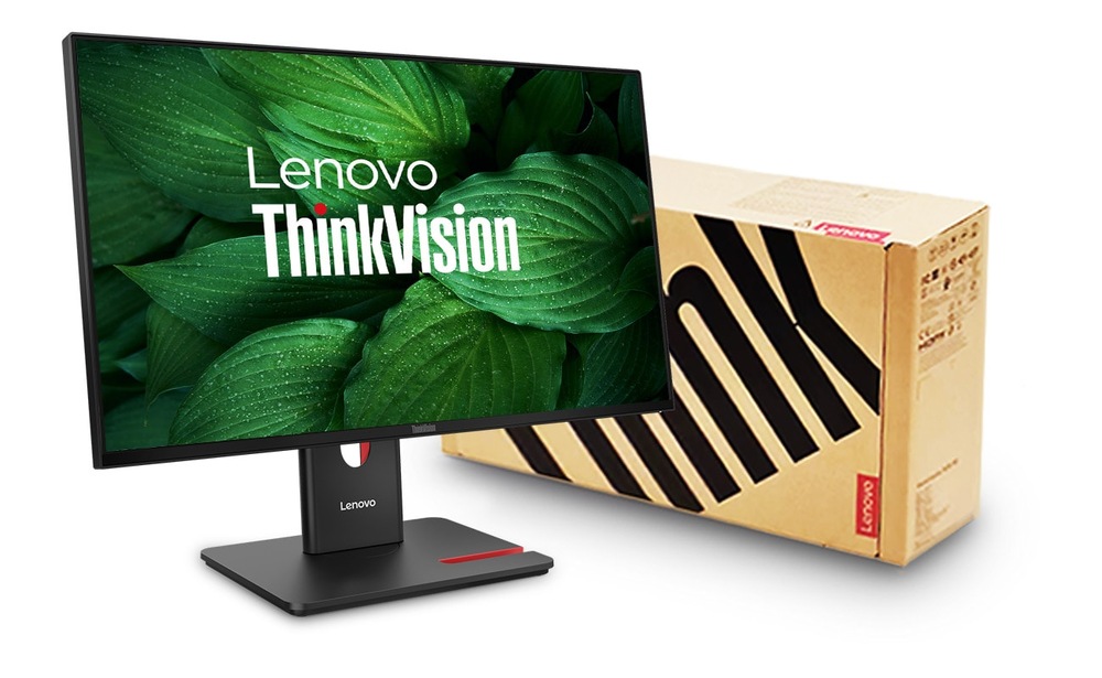 Monitor Lenovo ThinkVision T24-40 je vyrobený z ekologických a recyklovaných materiálů