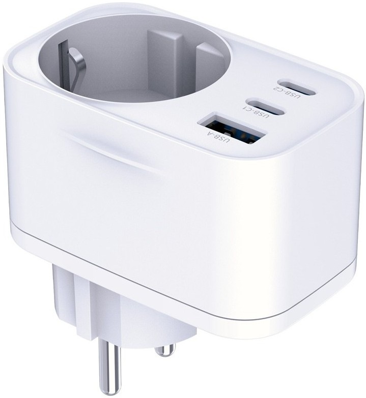 Nabíječka do sítě 3mk Comfort GaN 2xUSB-C/USB-A o výkonu 30 W