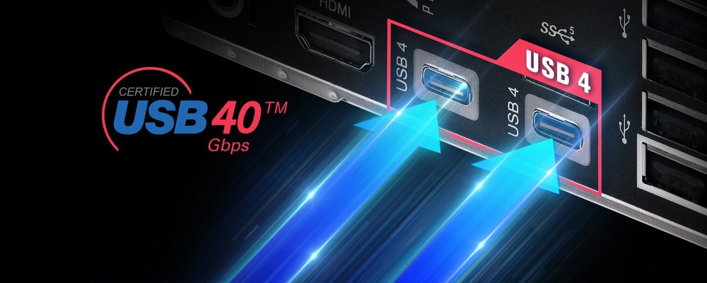 Základní deska ASRock X870 PRO-A WIFI černá USB-C port podporuje rychlosti přenosu dat až 40 Gb/s