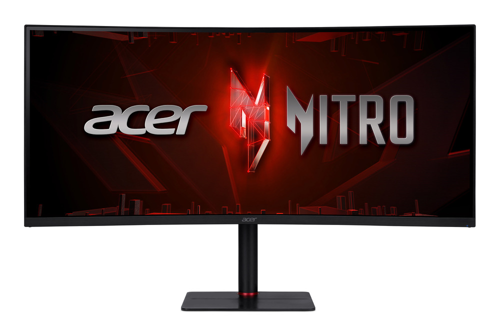 Herní monitor Acer Nitro XV345CURX v černém barevném provedení.