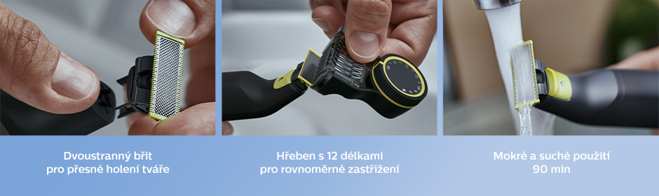 Zastřihovač vousů Philips OneBlade Pro QP6530/15 černý