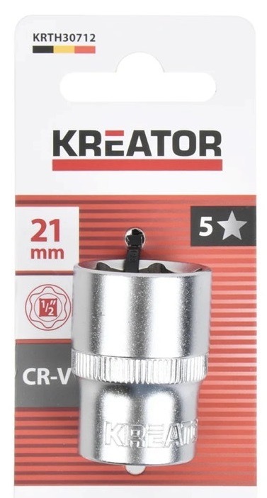 Nástrčná hlavice Kreator s rozměrem 21 mm, kvalitní ocel