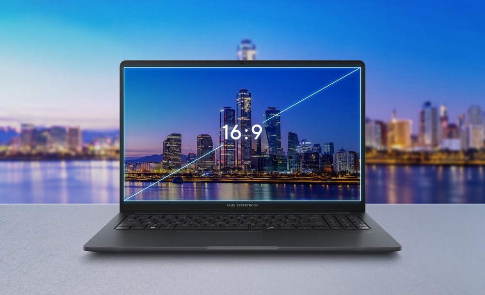 Obrazovka 16 : 9 u notebooku Asus ExpertBook B1