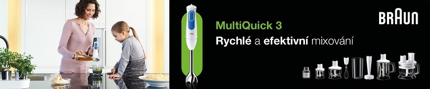 Ponorný mixér Braun Multiquick 3 MQ3000 WH Smoothie + bílý/modrý