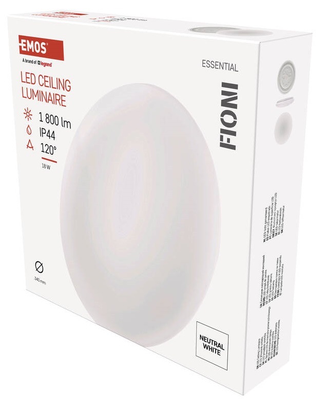 Stropní svítidlo EMOS Fioni, 34 cm, 18 W bílé BENZM1121_02