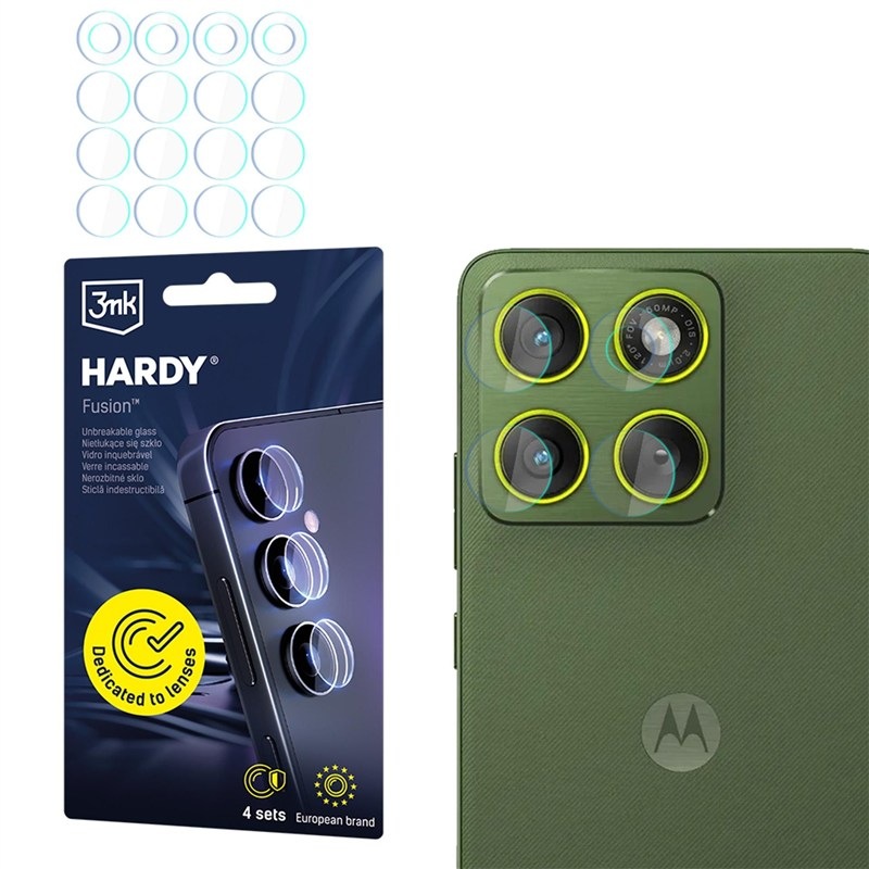 Ochranné sklo čočky fotoaparátu 3mk Motorola Edge 70 - Hardy Fusion Lens Protection - průhledné