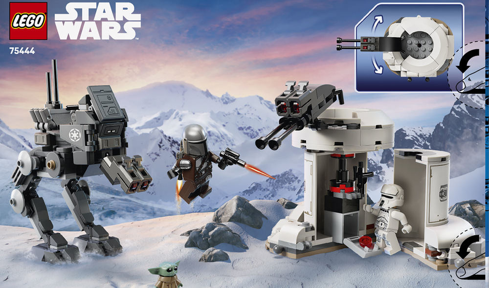 Stavebnice LEGO® Star Wars™ 75444 Útok AT-RT™ Mandalorian, Grogu a řidič AT-RT umožní dětem rozehrávat známé scény i vlastní vesmírná dobrodružství.