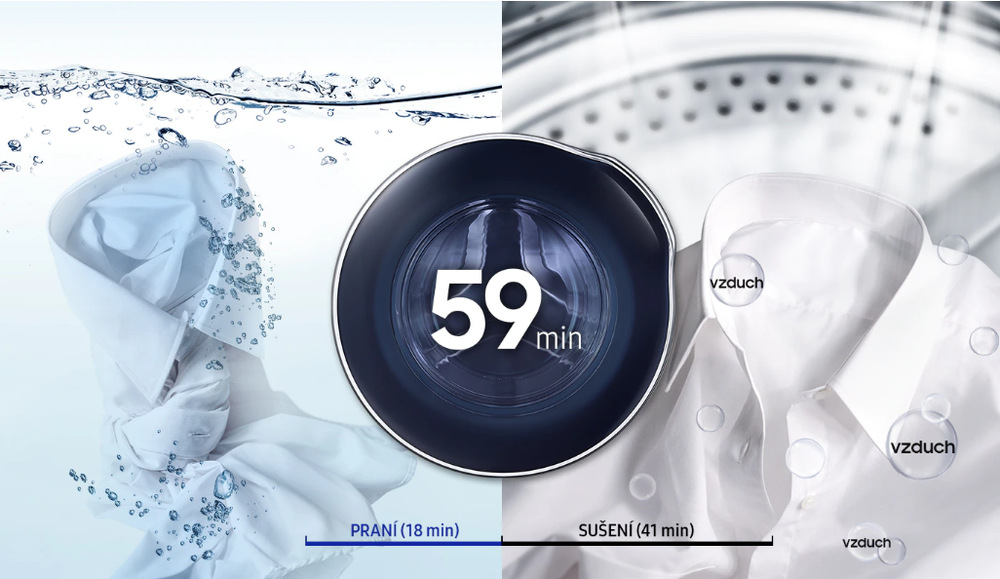 Pračka se sušičkou Samsung WD8NK52E0AW/LE bílá Rychlý