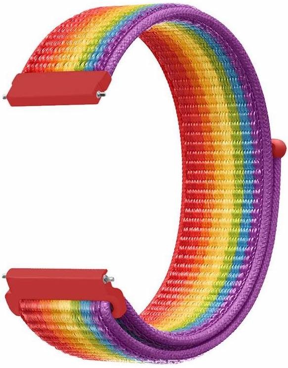 Řemínek RhinoTech univerzální nylonový Quick Release 22mm - duhový
