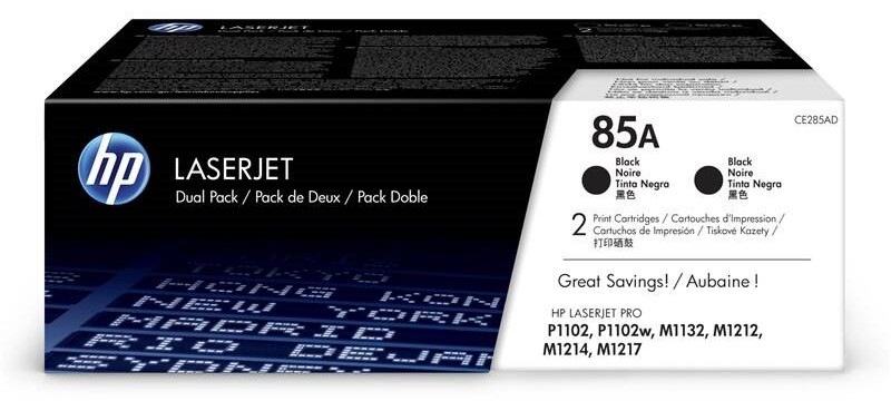 Toner HP 85A, 2x 1 600 stran 2-pack černý