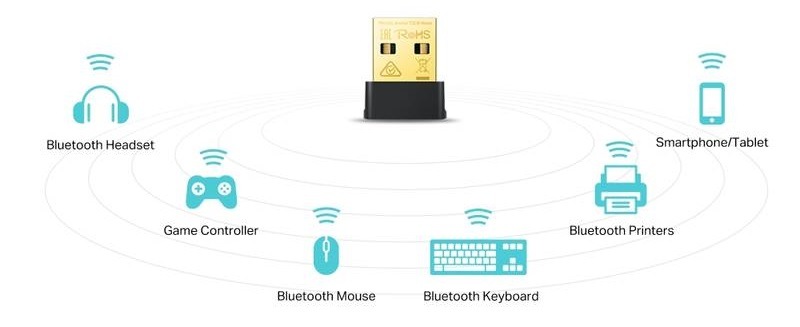 Wi-Fi adaptér TP-Link Archer T2UB Nano, Wi-Fi a Bluetooth černý