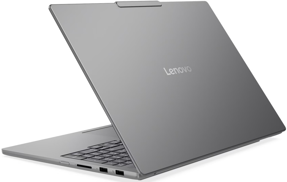 Notebook Lenovo IdeaPad Pro 5 16IPH11 šedý Pohled na zadní stranu víka lehkého a odolného notebooku Lenovo