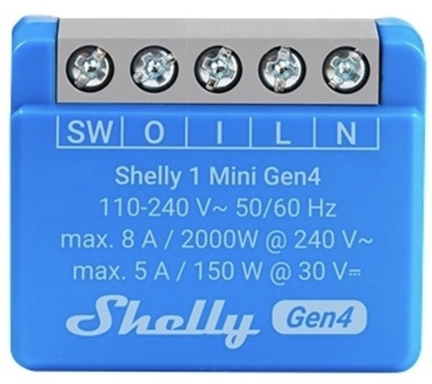 Modul Shelly pro multiprotokolární připojení, modrá barva