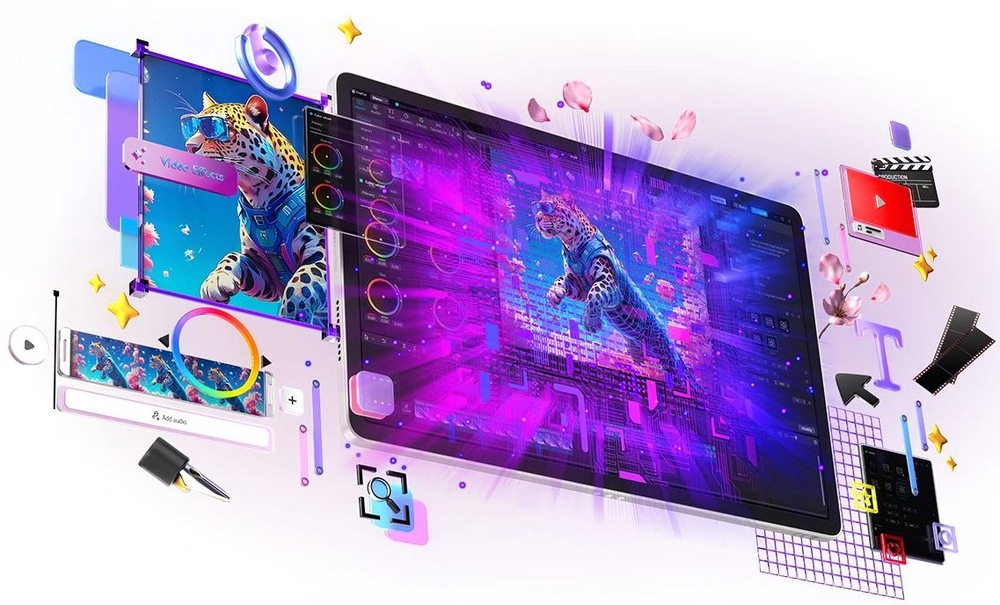 Dotykový tablet Lenovo Yoga Tab 12 GB / 256 GB + klávesnice a dotykové pero béžový Mix programů a funkcí na displeji a vedle tabletu Lenovo