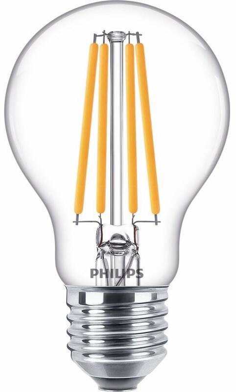 Žárovka LED Philips filament klasik, E27, 10,5W, studená bílá