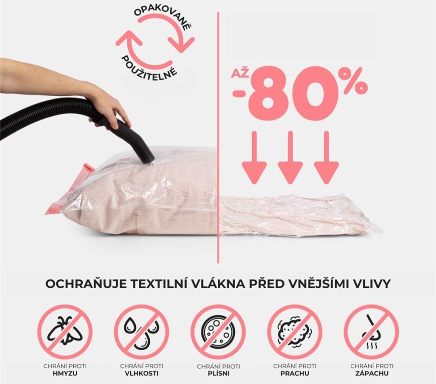 Sada vakuových pytlů Compactor Bag Aspispace RAN7404, 3× M 70 l, 3× L 120 l Sada vakuových pytlů Compactor Bag Aspispace RAN7404, 3× M 70 l, 3× L 120 l