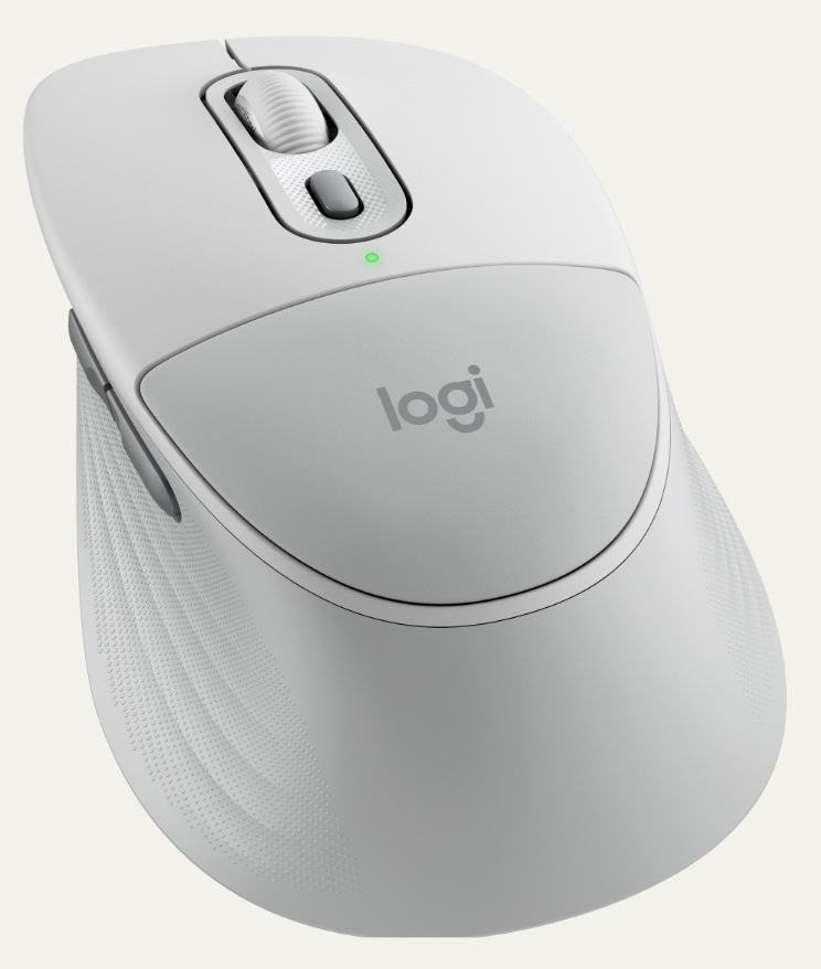 Bezdrátová myš Logitech Signature M850 L Wireless v bílém provedení s ergonomickým tvarem a rolovacím kolečkem SmartWheel