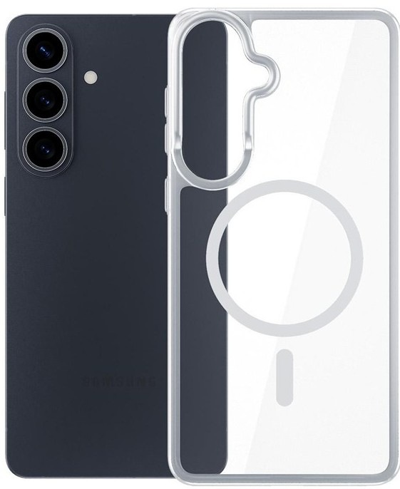 Kryt na mobil 3mk na Samsung Galaxy S26 Edge - Hardy LiqForce MagCase v průhledném designu