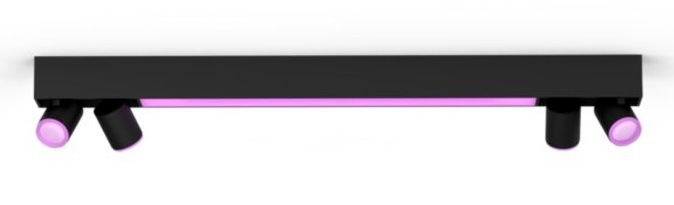 Bodové svítidlo Philips Hue Centris White and Color Ambiance 4 Spot černé