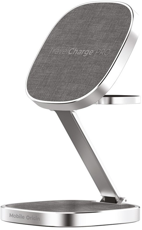 Bezdrátová nabíječka Mobile Origin TravelCharge PRO - stříbrná