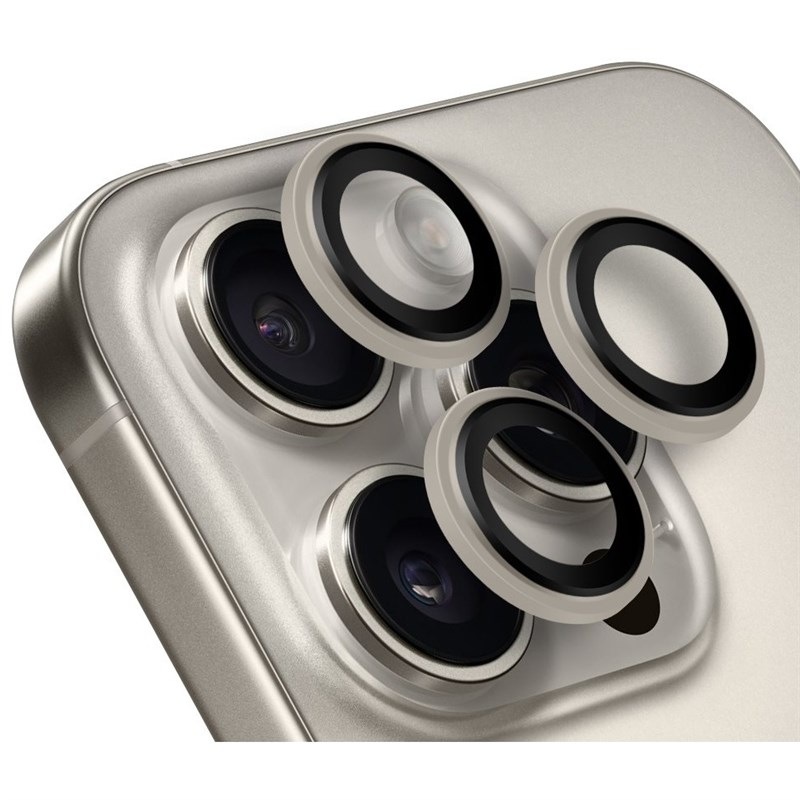 Ochranné sklo čočky fotoaparátu Obal:Me Lens Protector na Apple iPhone 15 Pro/15 Pro Max hnědé