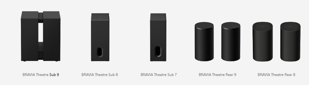 Sony HT-A8 Theatre Trio nabízí možnost rozšíření o subwoofery a zadní satelity
