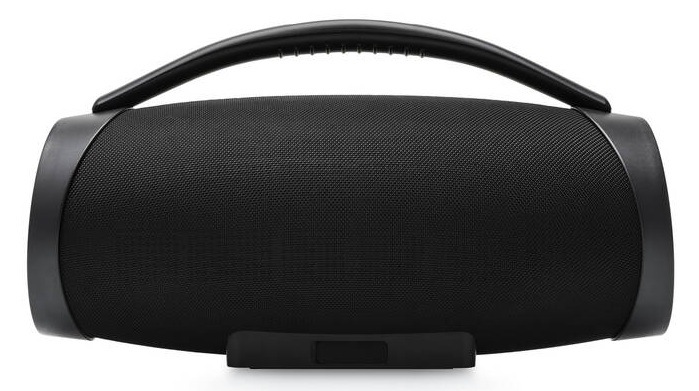 Přenosný reproduktor JVC XS-E834B černý Zadní pohled na černý bezdrátový reproduktor JVC XS-E834B s madlem